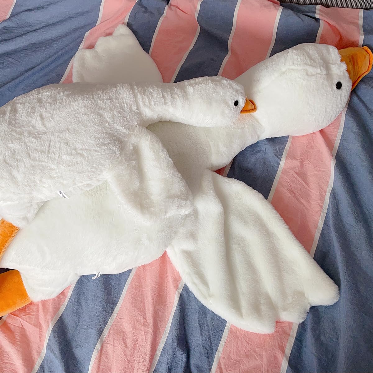 Haengbuk Goose Stuffed Animal – 160cm Giant Sleeping Hugging Pillow, Soft White Plush Toy