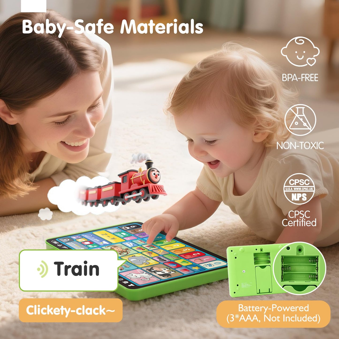 hahaland 5-Language Learning Tablet for Toddlers 1–3 – Sounds, Speech & Early Learning