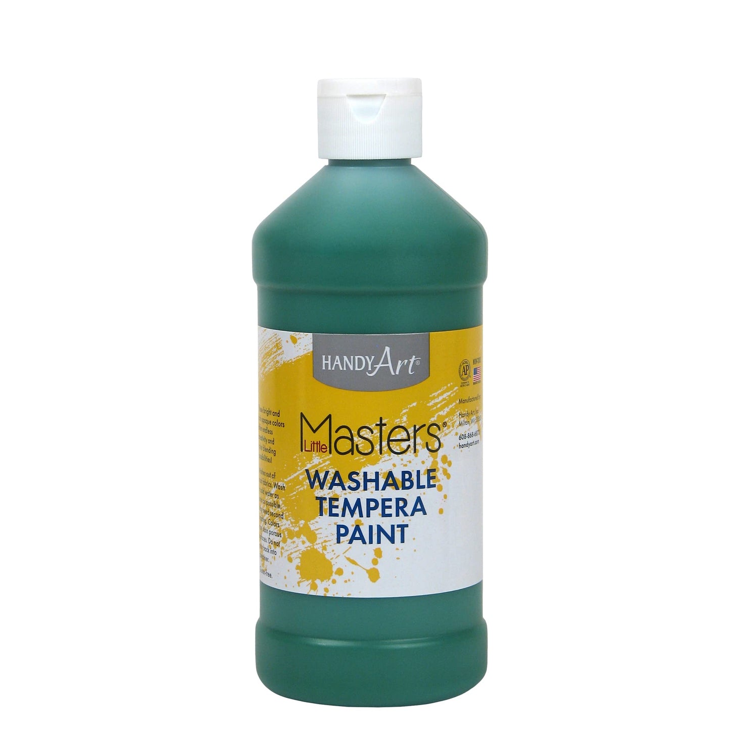 Handy Art Little Masters Green Washable Tempera Paint 16 oz – Non-Toxic & Washable