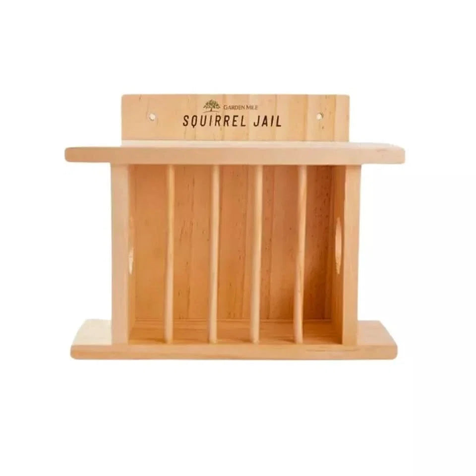 Wooden Bird and Squirrel Feeder Hanging Wildlife Feeding Station