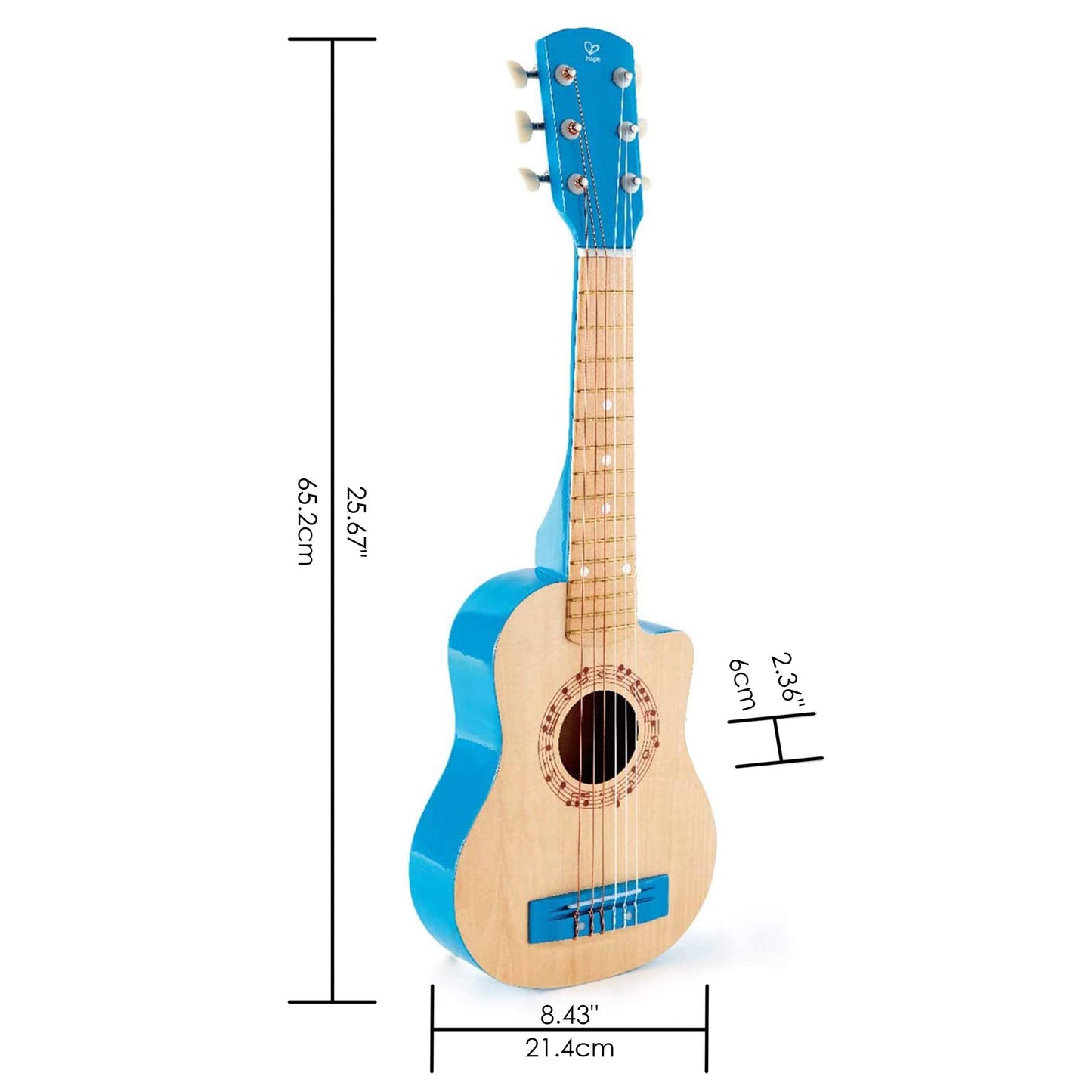 Hape 26-Inch Kids Guitar Toy – Beginner Wooden Guitar with Tunable Strings