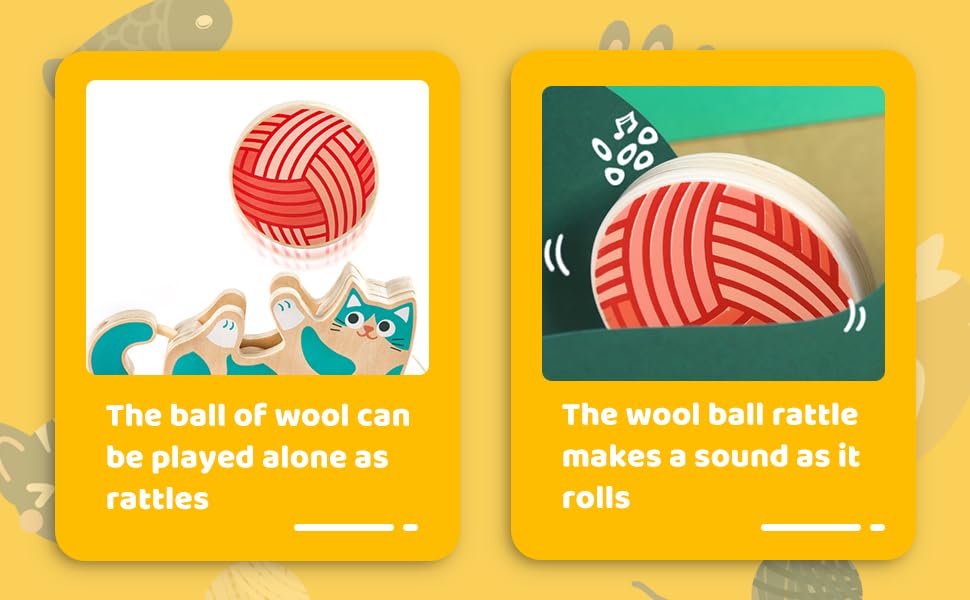 Hape Wooden Walk-Along Kitten Pull Toy – Push & Pull Toddler Toy