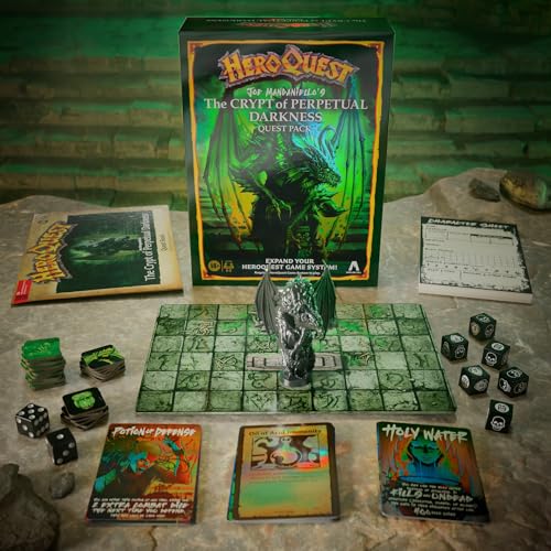 Hasbro Gaming: Avalon Hill HeroQuest Joe Manganiello’s The Crypt of Perpetual Darkness Quest Pack | 2-5 Players | Ages 14+