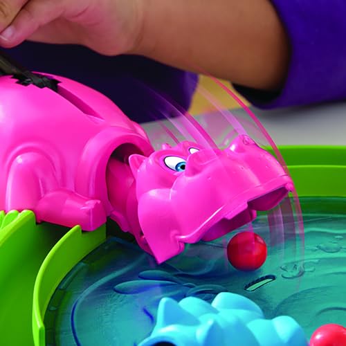 Hasbro Gaming Hungry Hungry Hippos for Preschoolers — Instant Marble Reload, Easy Setup & Storage