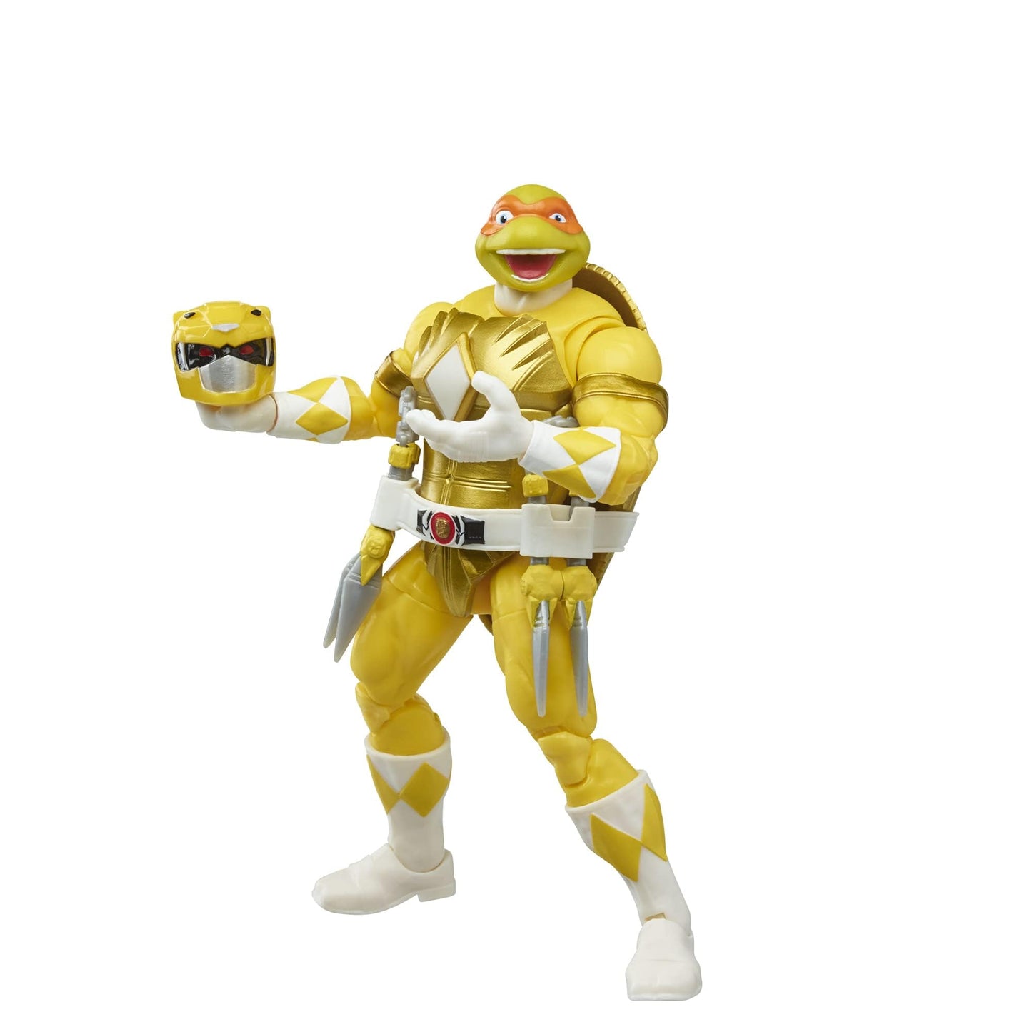 Hasbro Morphed Michelangelo & April O'Neil as Yellow/Pink Rangers — MMPR x TMNT Lightning 2-Pack (6-Inch)