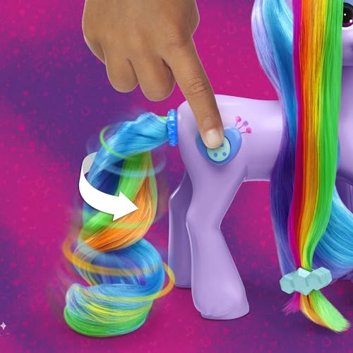 Hasbro My Little Pony Rainbow Styles Izzy Moonbow – Hair Styling Figure with Sounds