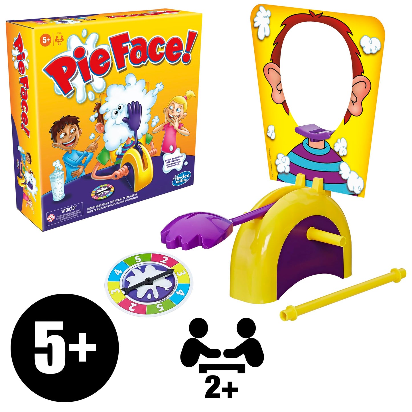 Hasbro Gaming Pie Face Game | Whipped Cream Family Fun for Kids 5+ | 2+ Players