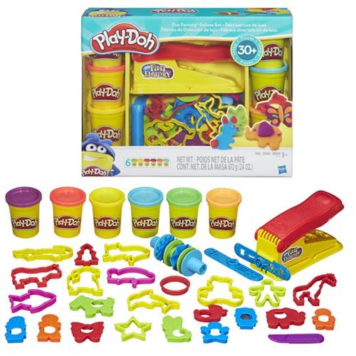 Hasbro Play-Doh Fun Factory Deluxe Set — 31 Tools & 6 Cans | Creative Play for Kids 3+