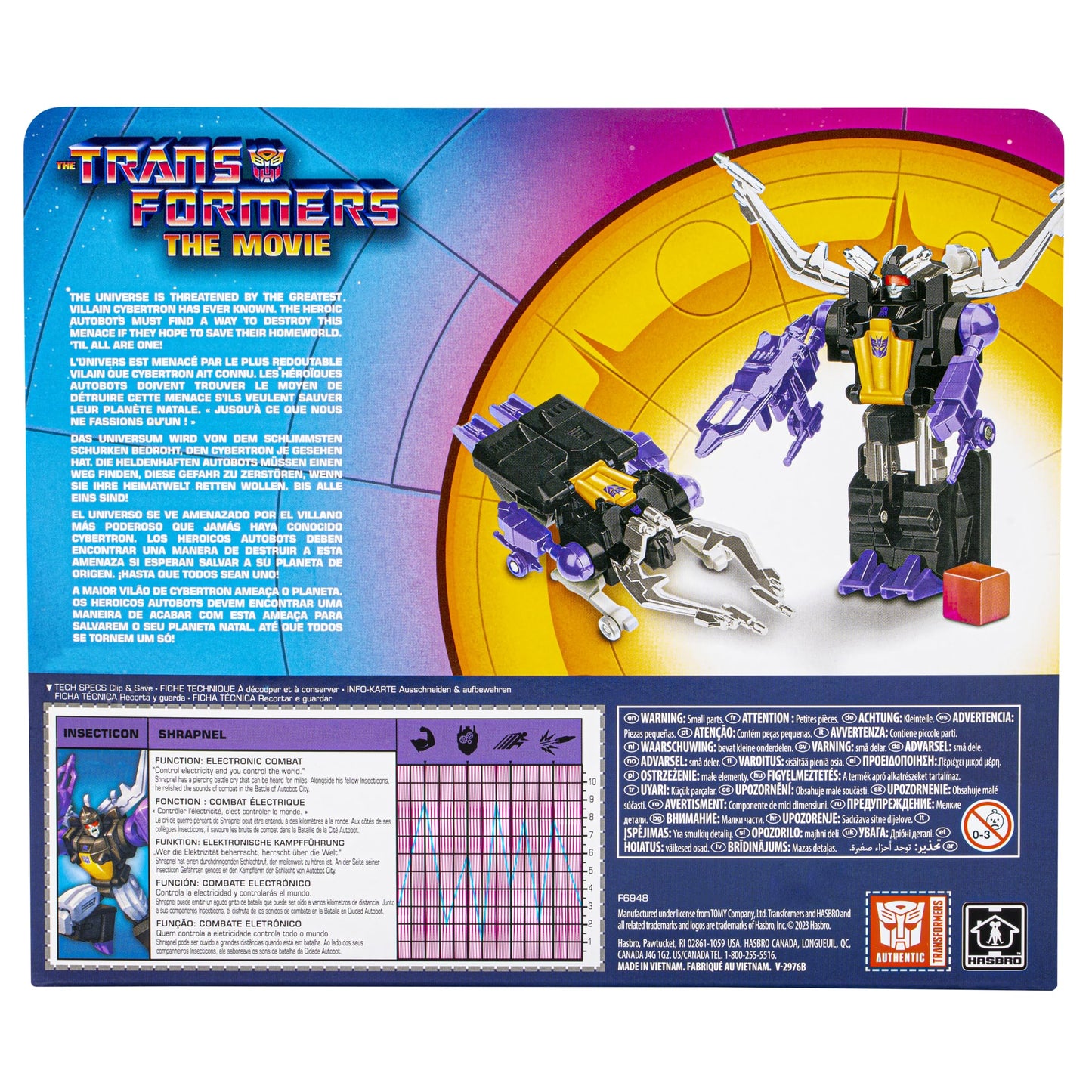 Hasbro Transformers Retro Shrapnel Converting Action Figure – G1 The Movie Edition