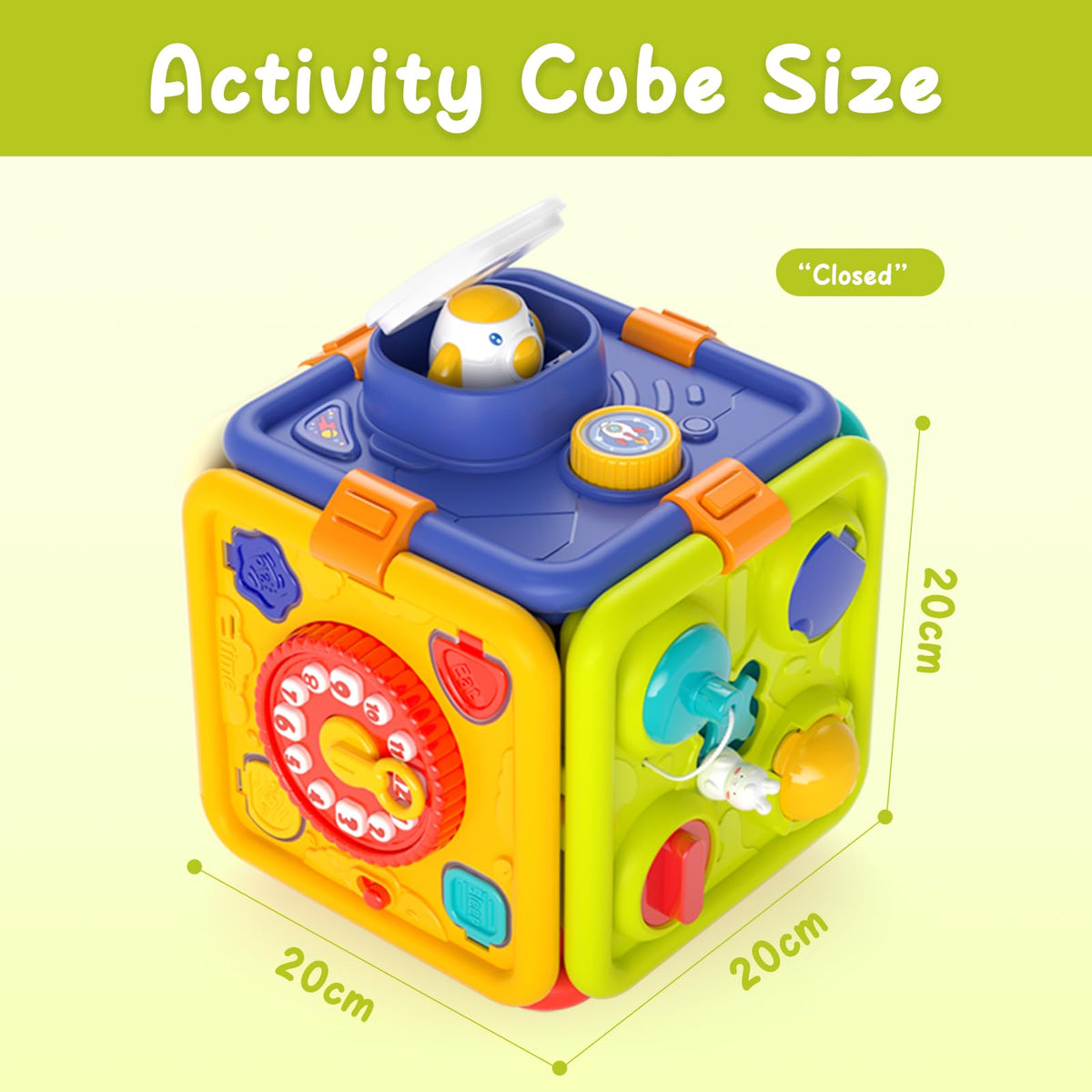 HAYXUN Busy Board 6-in-1 Montessori Toy for Toddlers 1–4 | Sensory & Fine Motor Development