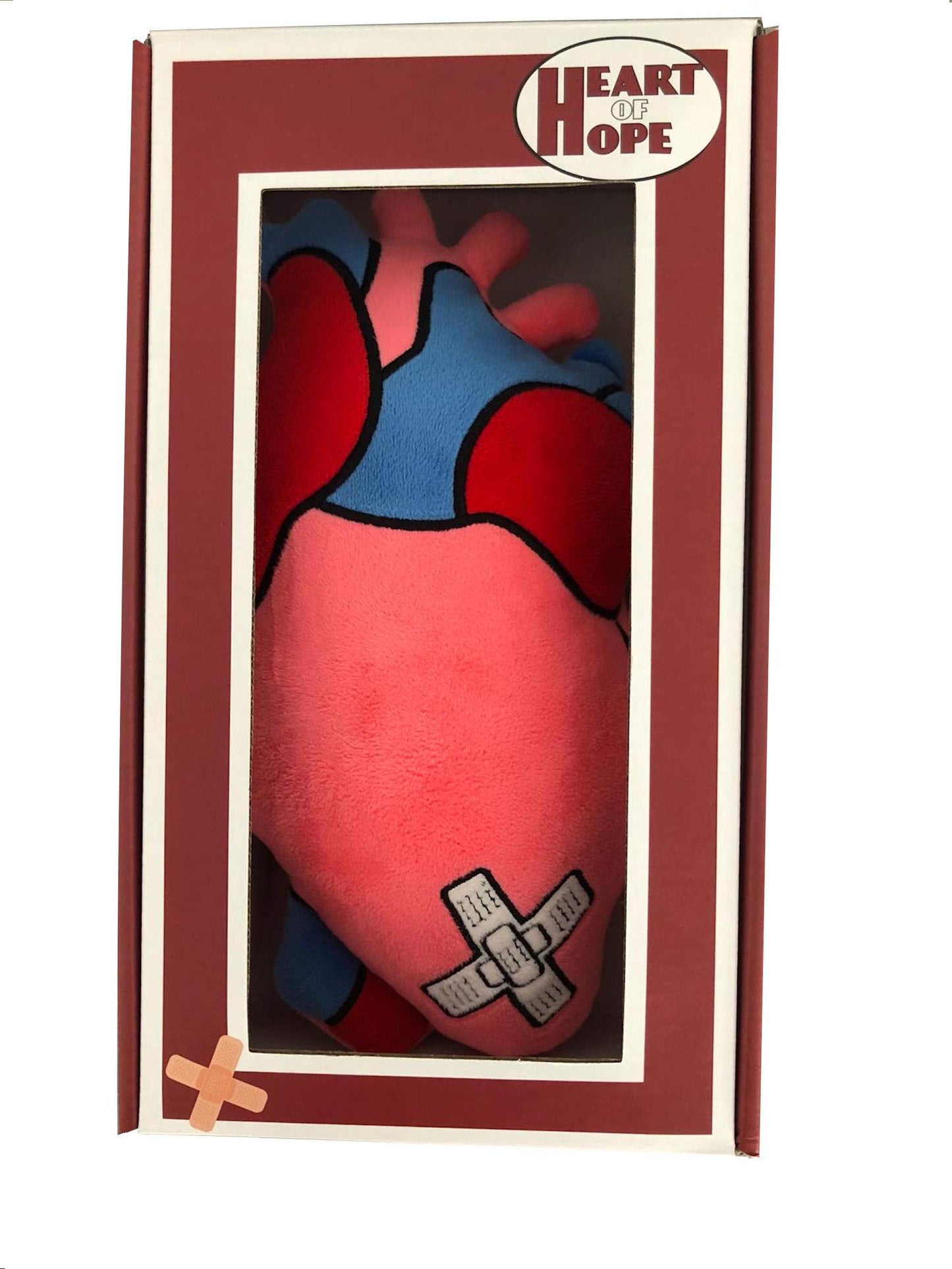 Heart of Hope Zymise TANGDIAABBCC Plush Anatomical Heart Pillow - 12'' Tall, Huggable Chest Support