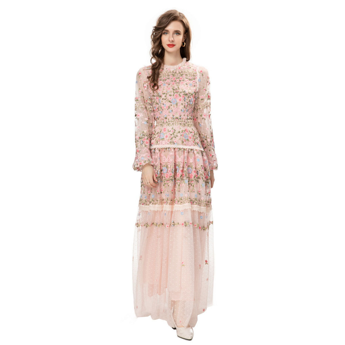 Heavy Embroidery Mesh Swing Dress, Eid Dress, Eid Outfit