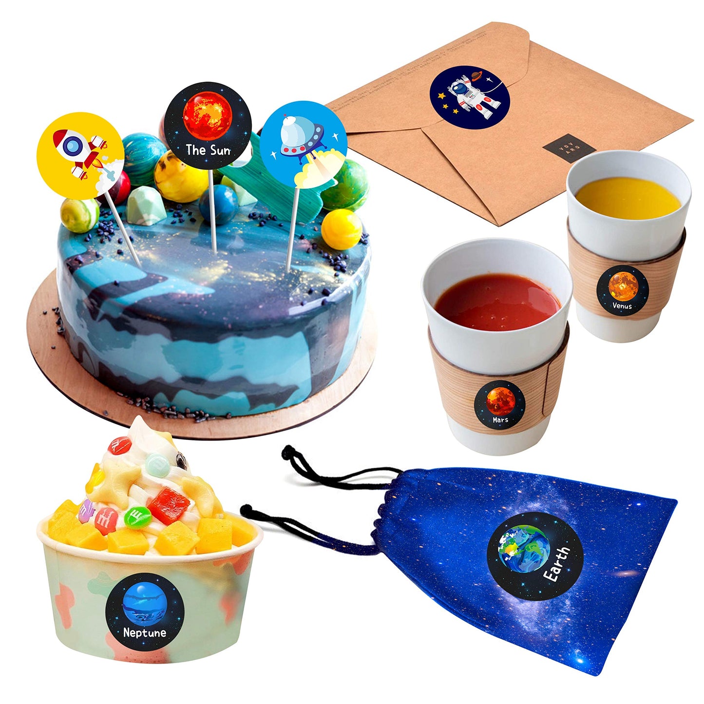 Hebayy 600 PCS Solar System Stickers in Rolls with Perforation Line – 1.5-Inch Space Theme for Kids