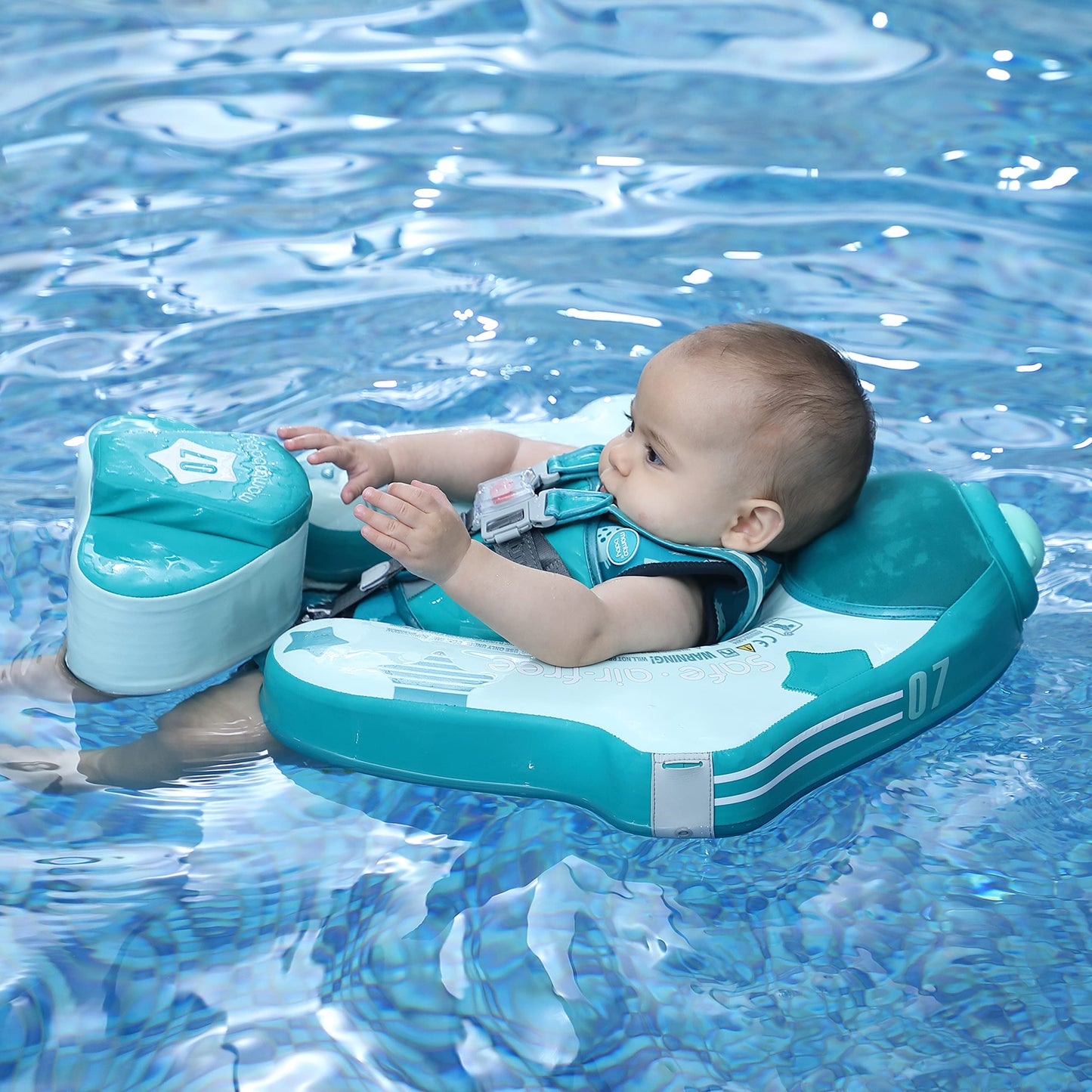 HECCEI Mambobaby Float Add Tail Baby Swim Float with Canopy Green Global Limited Edition