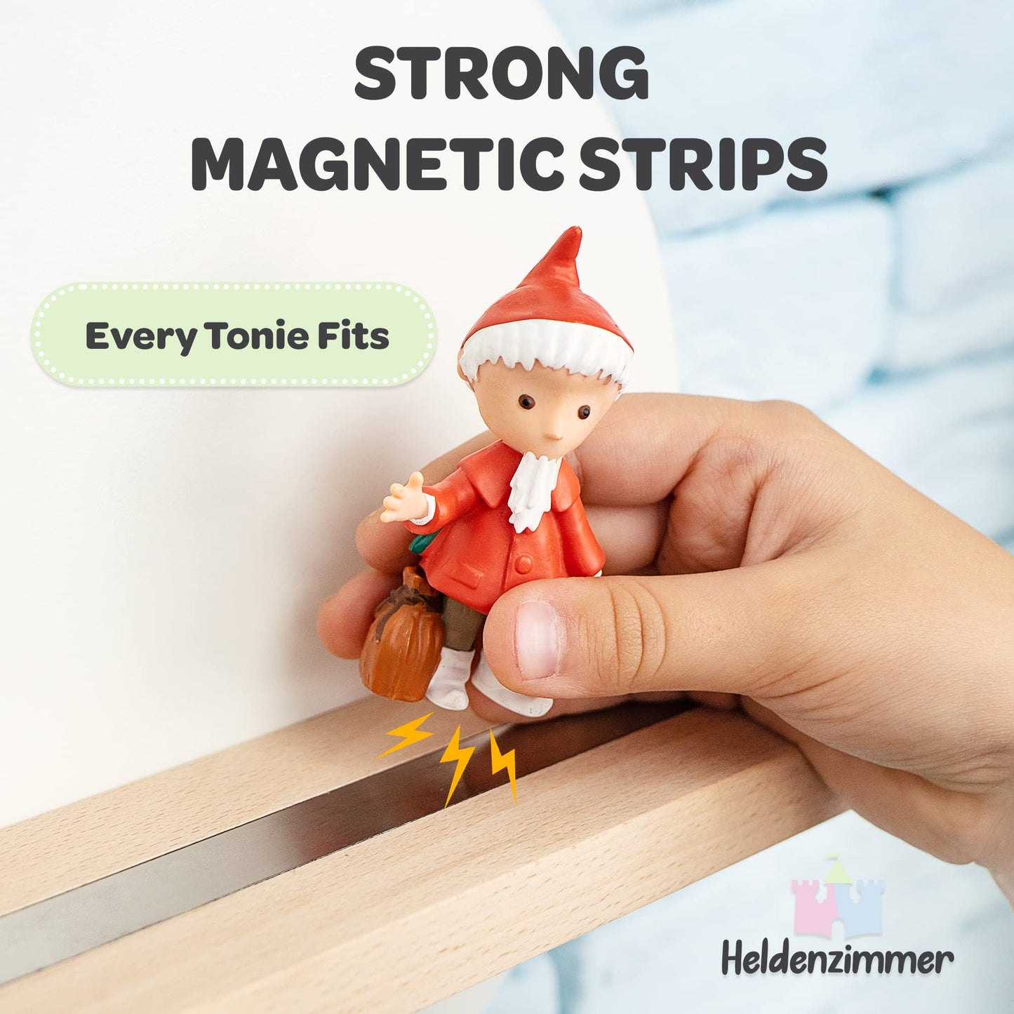 Heldenzimmer Cloud Tonie Shelf – Magnetic Wall Organizer for Tonies and Tonie Box