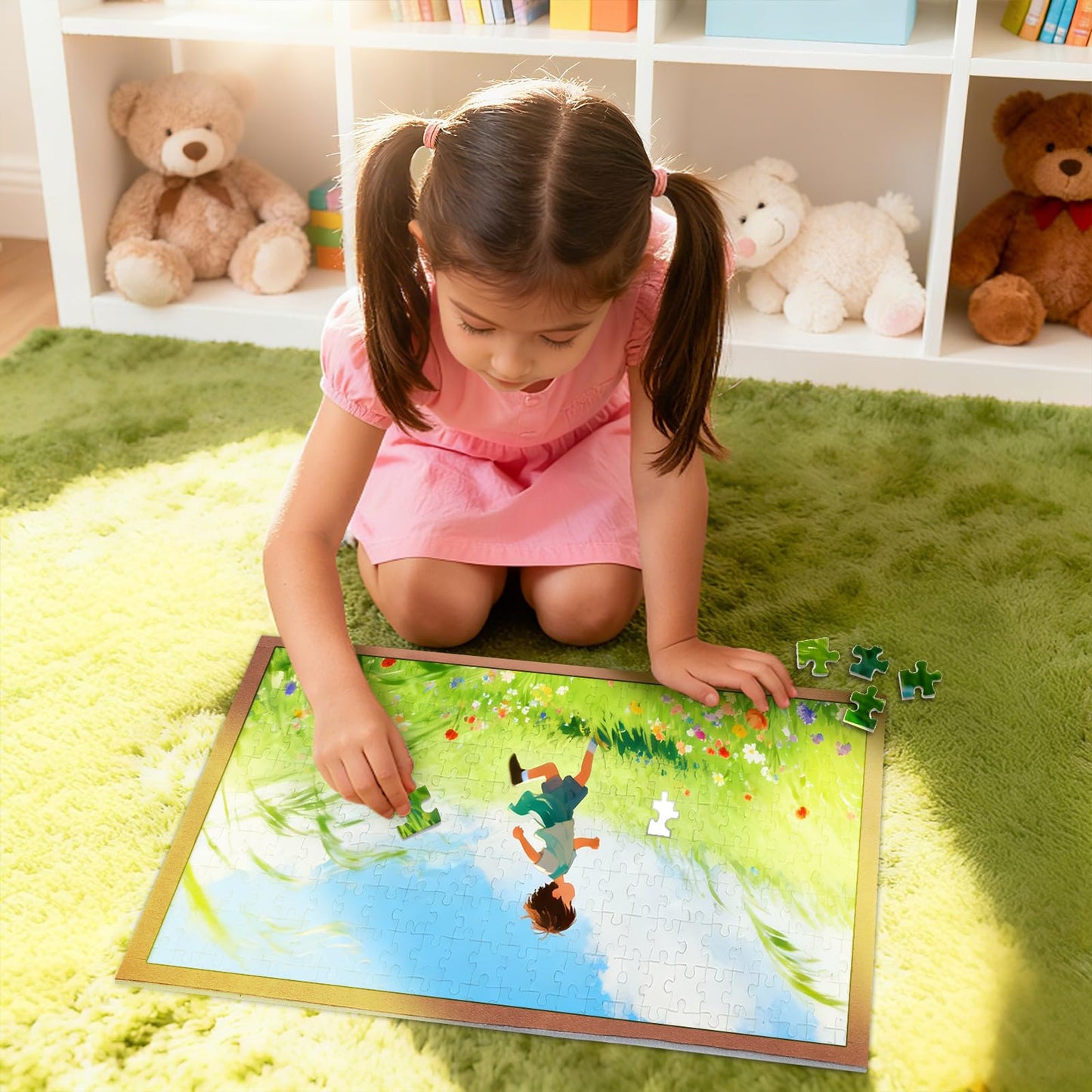 Hemoton Jigsaw Puzzle Mat – Portable, Non-Slip Foldable Puzzle Board (Up to 500 Pieces, 23.62 x 15.75, 9 mm)