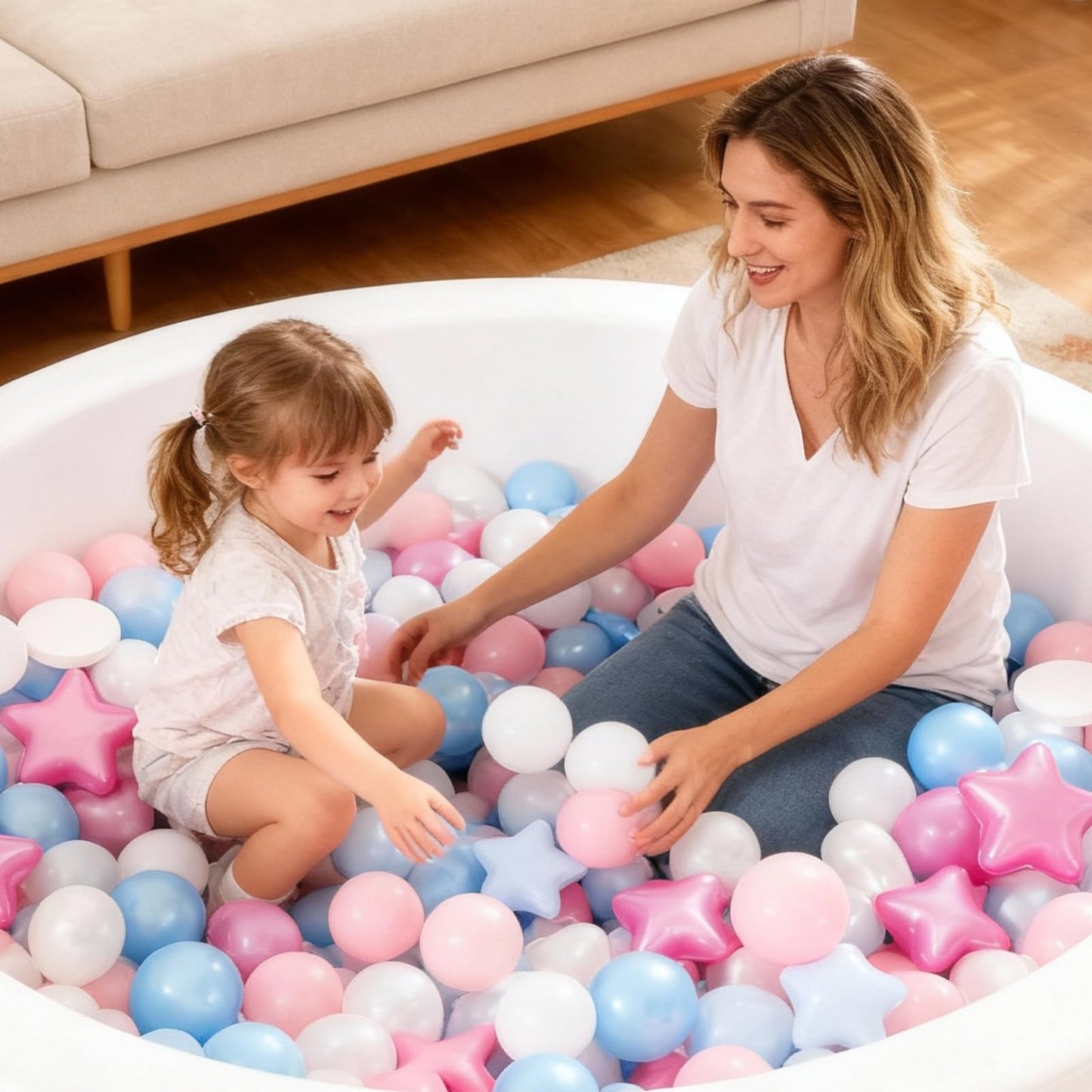 Heopeis Star Ball Pit Balls for Toddlers – 100-Pack, Crush-Proof, Non-Toxic, BPA-Free, Multi-Purpose Play Balls