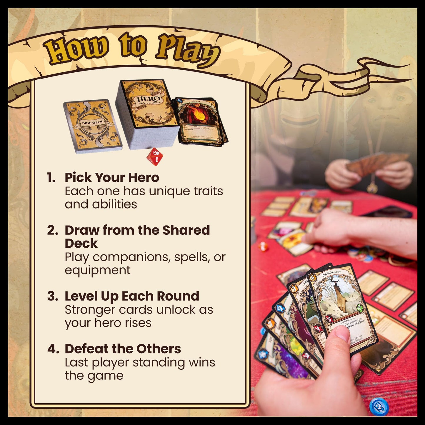 Hero: Tales of the Tomes – Strategy Card Game for Adults & Families | 2-5 Players | Tomekeeper Entertainment