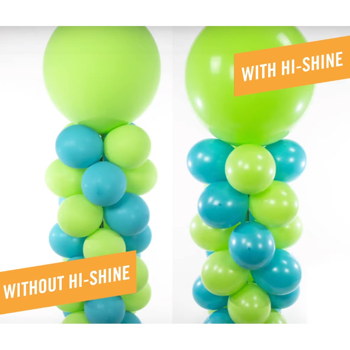 HI-FLOAT Hi-Shine Balloon Shining Spray 8 oz — Clear Exterior Coating for Latex Balloons