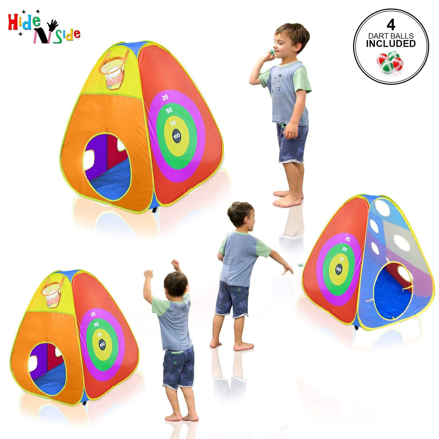Hide N Side Gift for Toddlers: Ball Pit, Play Tent & Tunnels – Fun Indoor Toy for 3-6 Year Olds