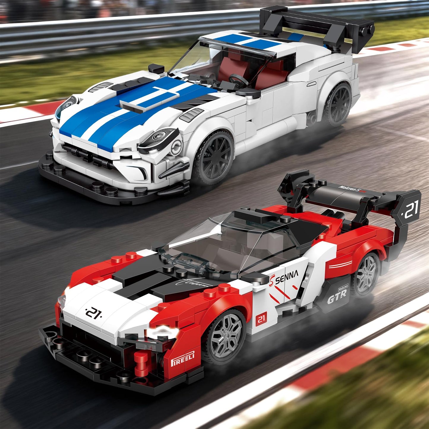 HIGH GODO Sports Car Building Set – 394-Piece Racing Car Model Kit for Adults & Teens 14+