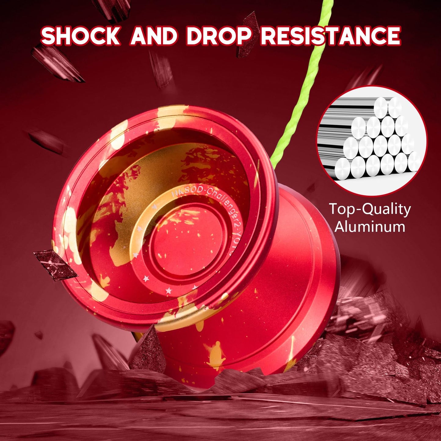 Hksod C2 Yoyo: Dual-Mode Metal Yo-Yo for Beginners to Pros | Kit with Bag, Gloves & Strings