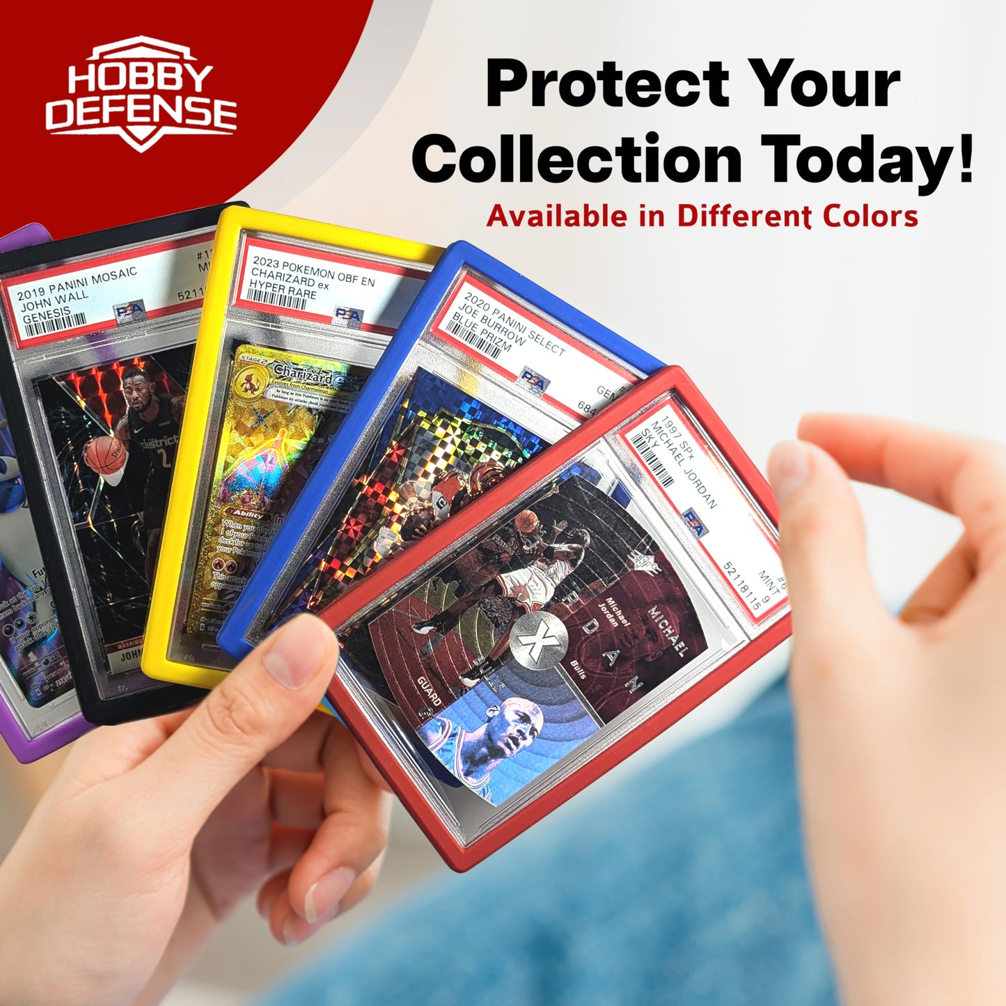 Hobby Defense PSA Slab Bumper 1 Pack – Secure Fit, Easy On/Off TPU Edge Guard for Slabs