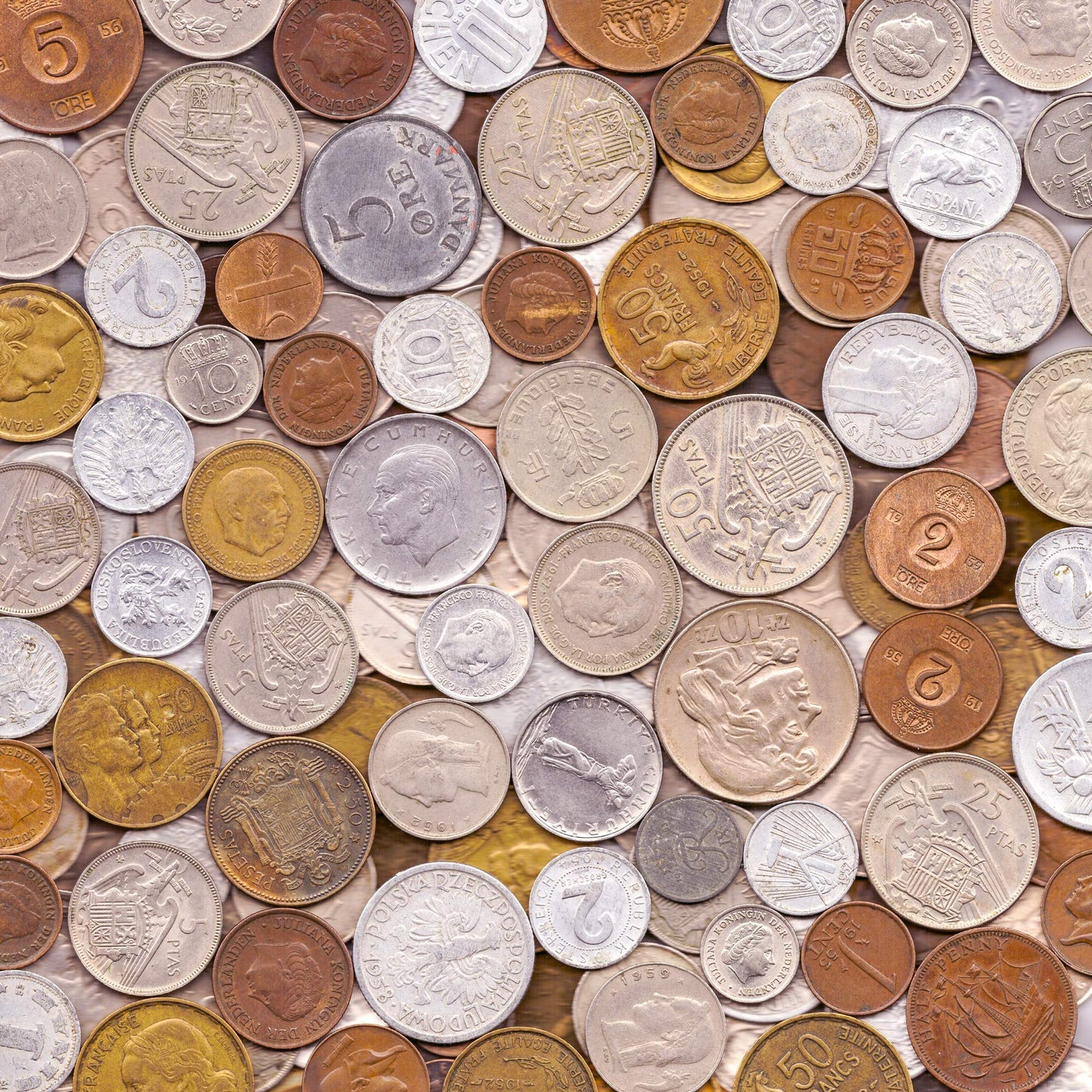 Hobby of Kings: 10 Old Coins from the 1950s — Collectible Set