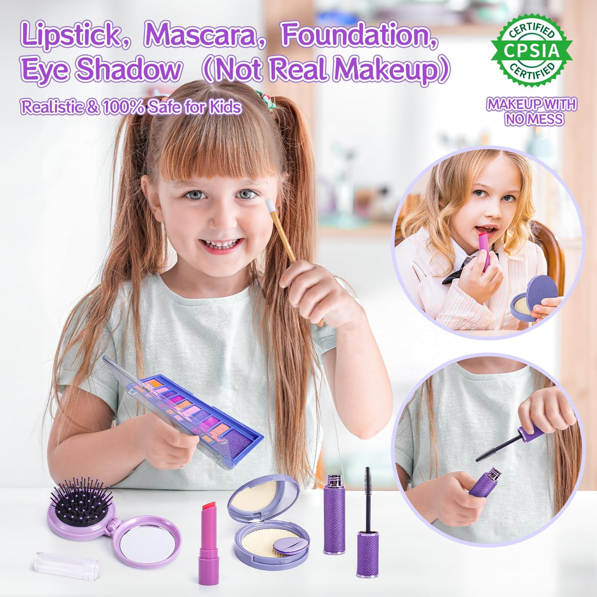 Hohosunlar Little Girl Purse Set | My First Purse Play Kit for Creative Pretend Makeup & Diary