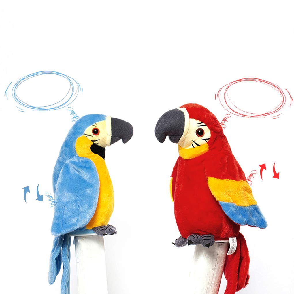 Holiberty Talking Macaw Plush – Repeats What You Say