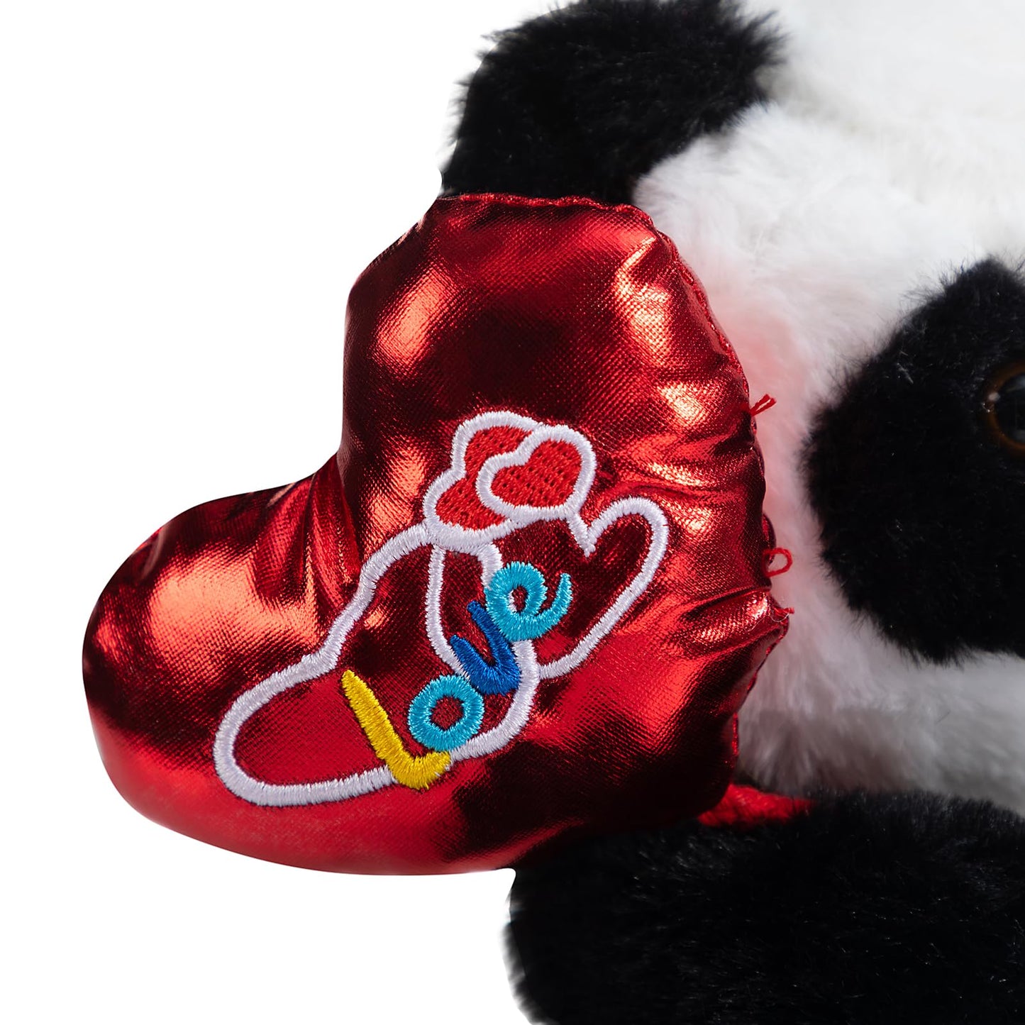 HollyHOME Panda Plush – Valentine Balloon Bear, 10-Inch Cuddle Gift