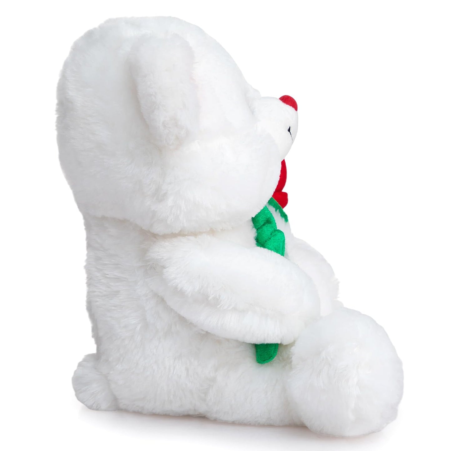 HollyHOME Teddy Bear with Rose – LED Blush 12-Inch Plush Gift for Valentines, Kids, and Special Occasions