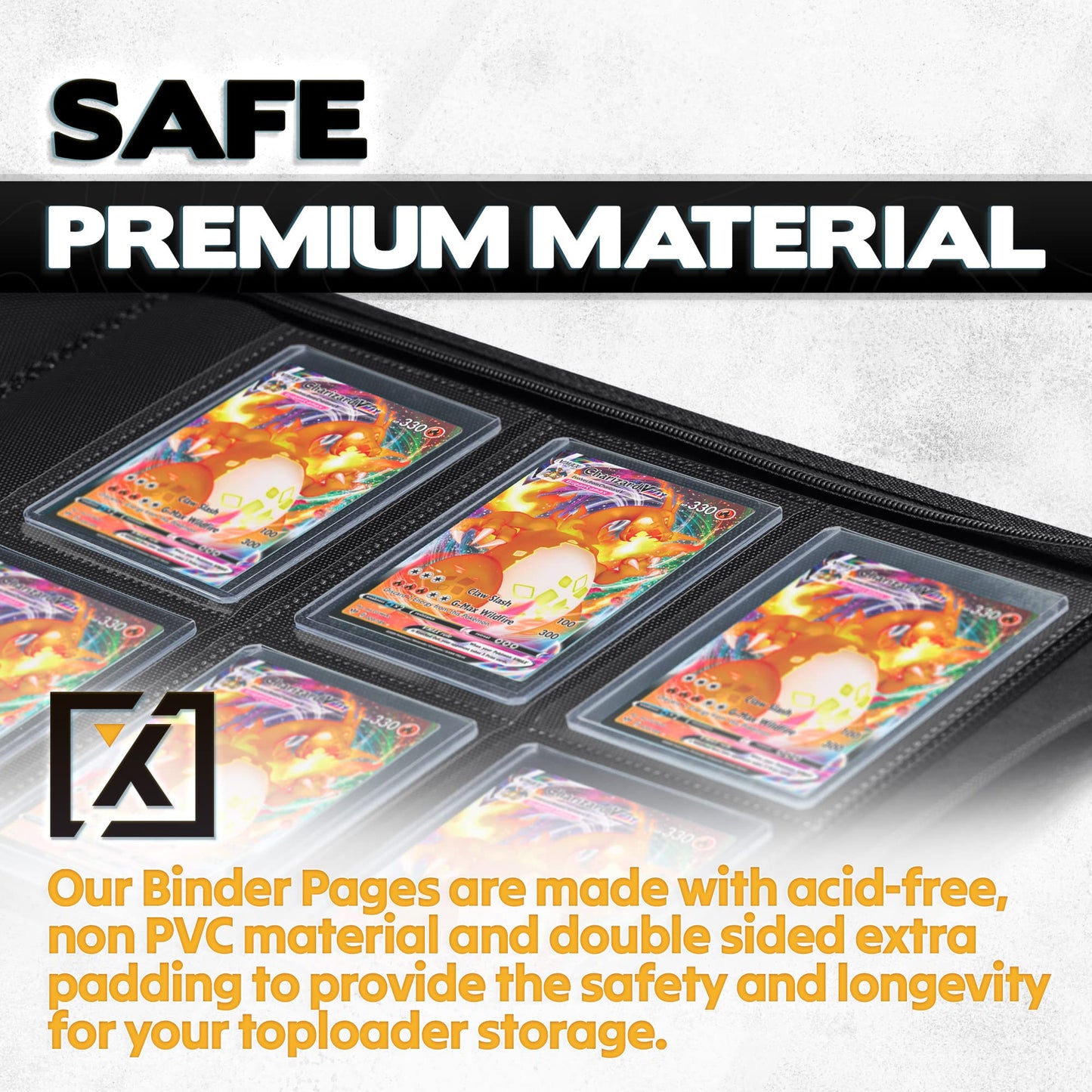 HOMEXPRO X PRO Toploader Binder – 252 Capacity, 9-Pocket Pages, 20 Toploaders Included