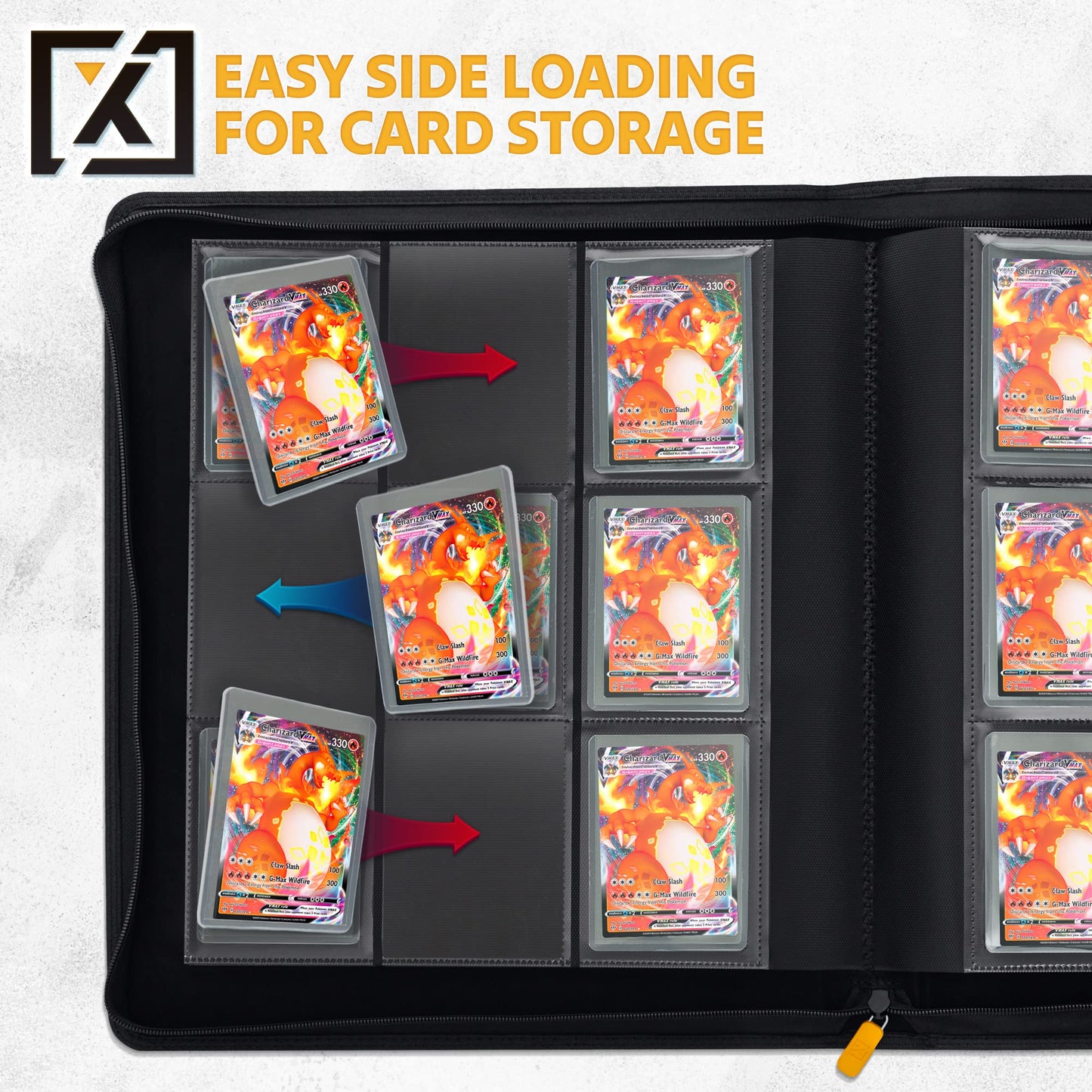 HOMEXPRO X PRO Toploader Binder — 252 Toploaders, 9-Pocket Pages, Ringless Design | 20 Toploaders Included