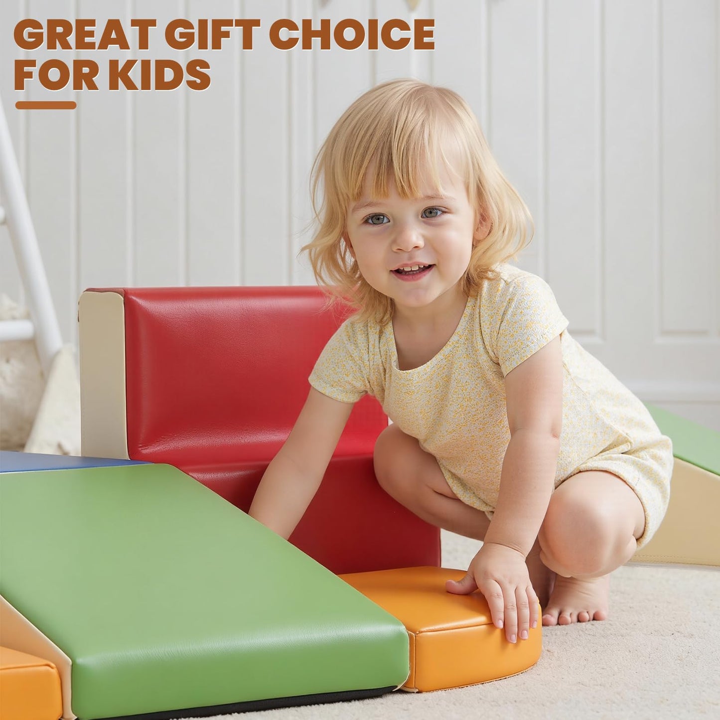 Hoohtoot Foam Climbing Blocks for Toddlers – 6-Piece Soft Play Set