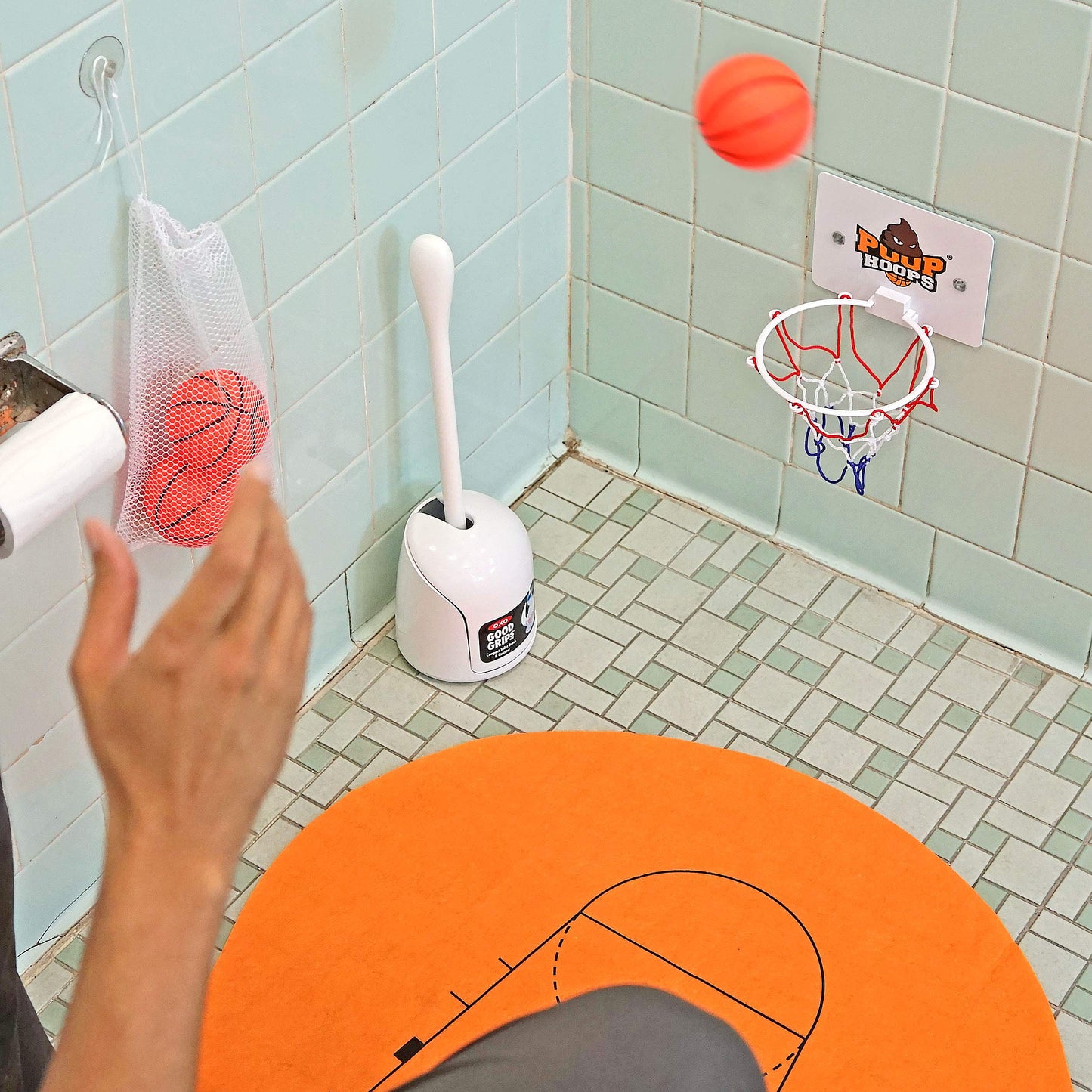 Poop Hoops Toilet Basketball Game Set - Hoopla Toys