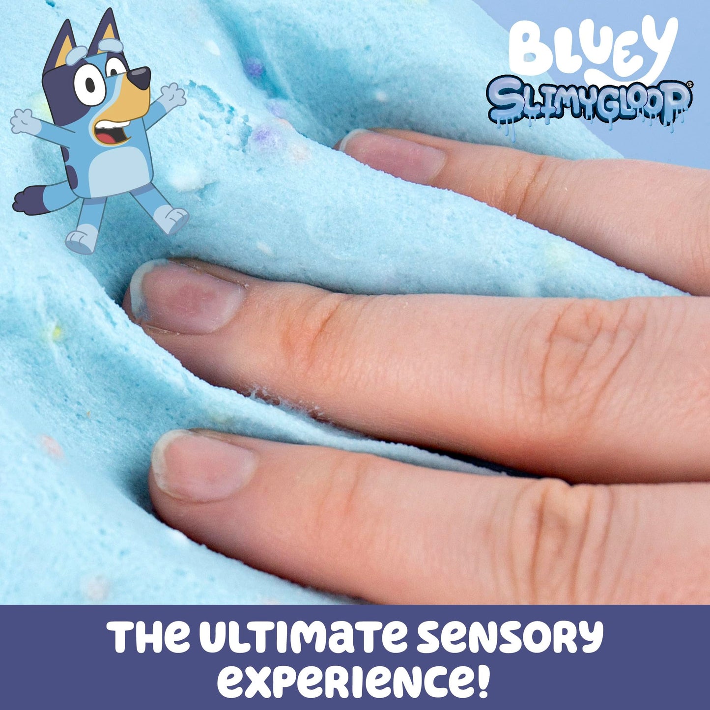 Official Bluey SLIMYGLOOP Mix'Ems: Pre-Made Cloud Slime, Bubblegum Scent | Horizon Group USA