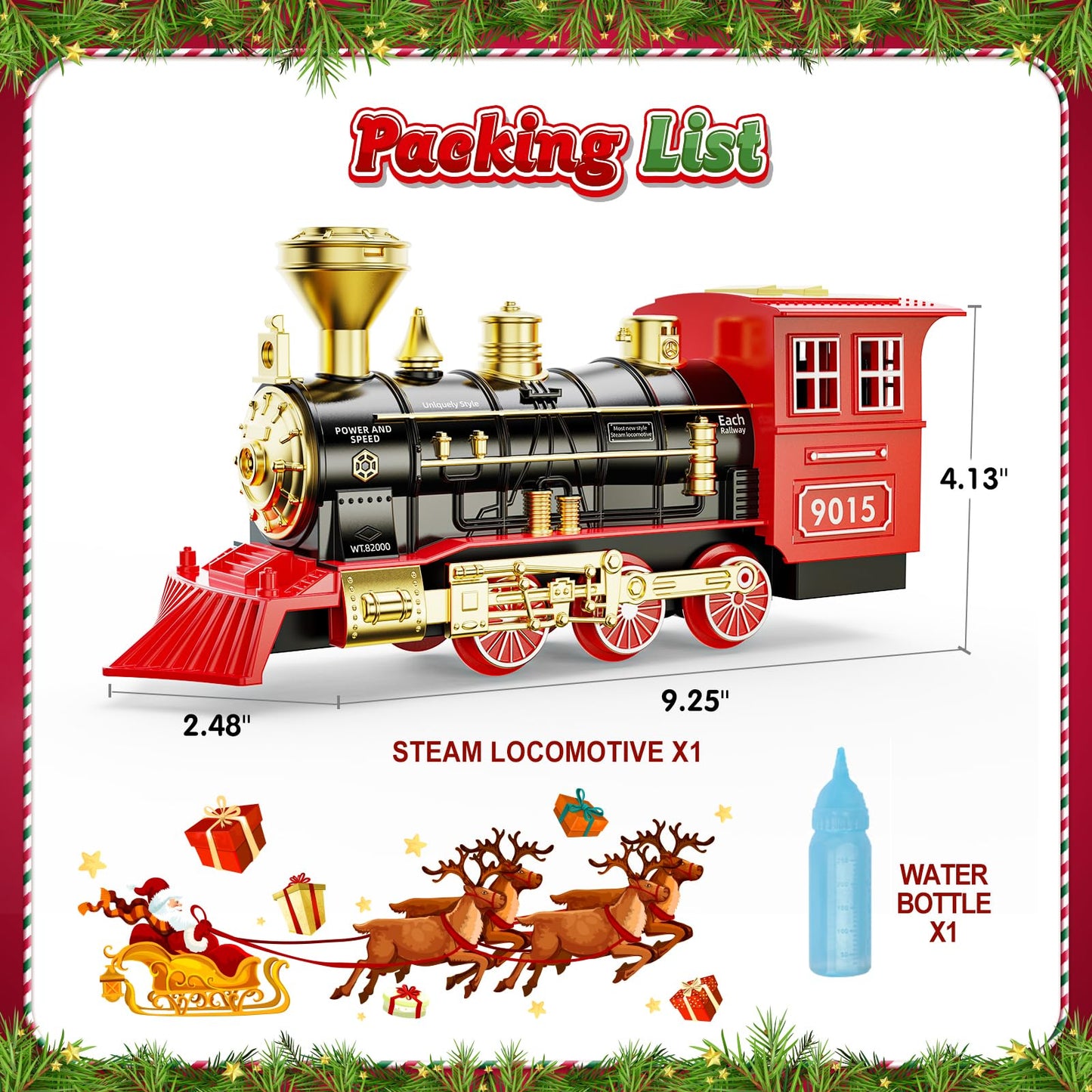Hot Bee Train Locomotive Engine Toy – Lights, Sounds & Odorless Smoke for Ages 3–7+
