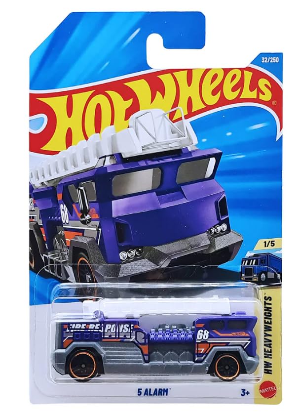 Hot Wheels 5 Alarm Firetruck Purple Heavyweights 1/5 – 1:64 Diecast