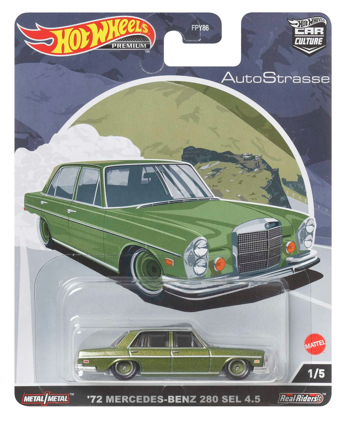 Hot Wheels 72 Mercedes-Benz 280 SEL 4.5 Auto Strasse – Die-Cast Model Car