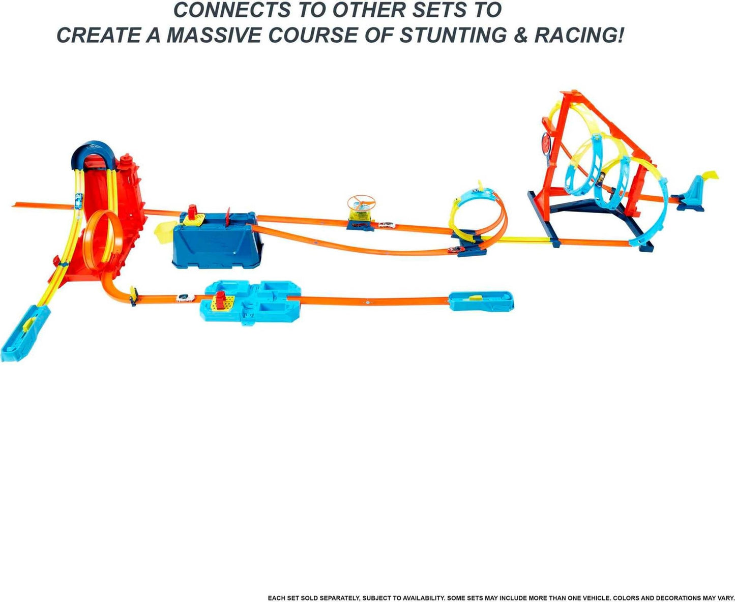 Hot Wheels Track Builder Unlimited Fuel Can Stunt Box – 14-Piece Set + 1:64 Vehicle