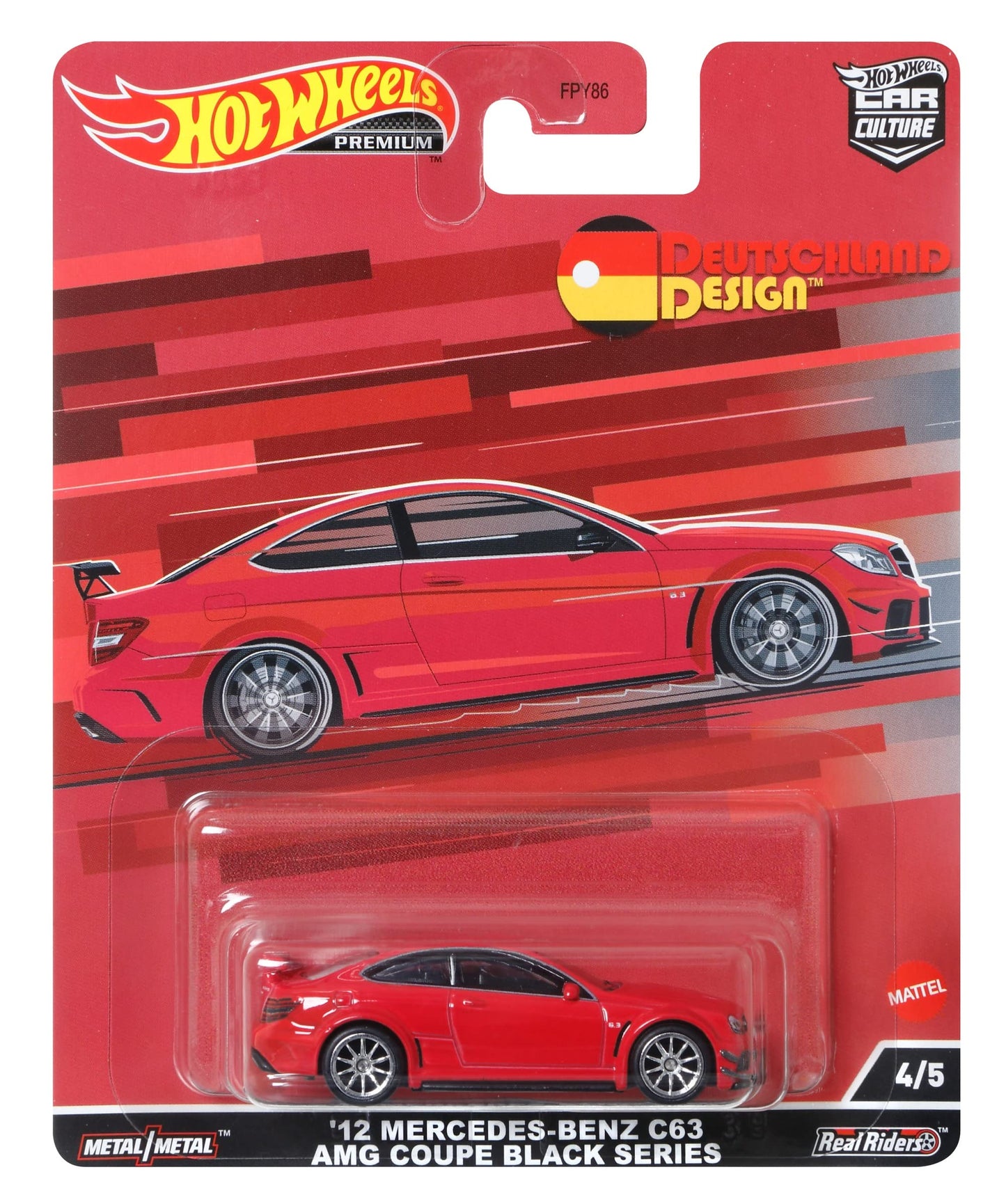 Hot Wheels Car Culture Circuit Legend: Mercedes-Benz C63 AMG Coupe Black Series 1:64 Die-Cast