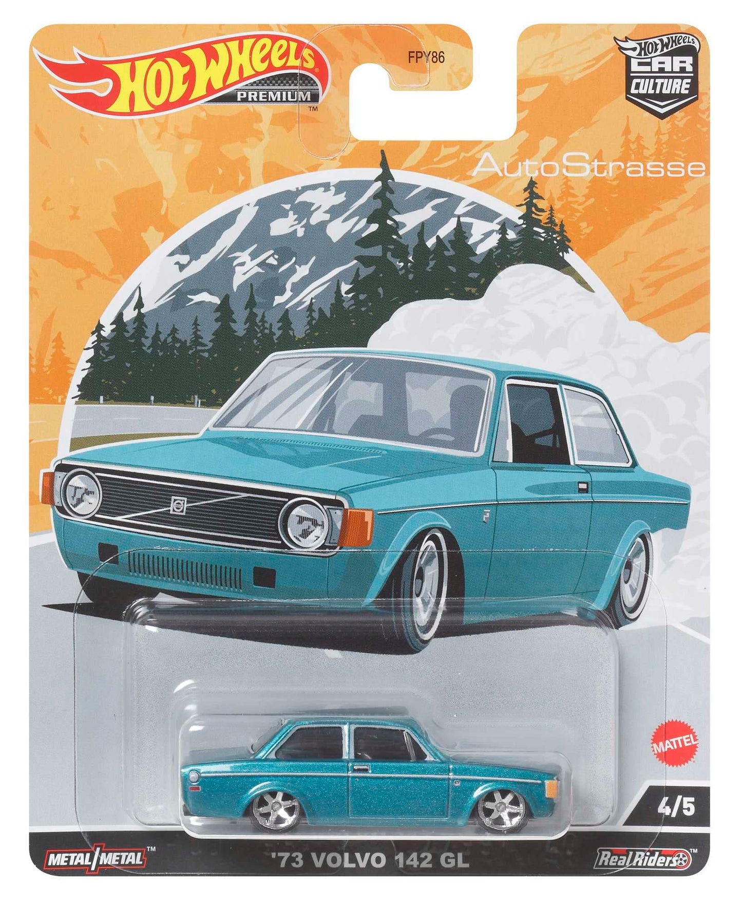 Hot Wheels Car Culture Circuit Legends Volvo 142 GL – 1:64 Premium Collection for Kids 3+