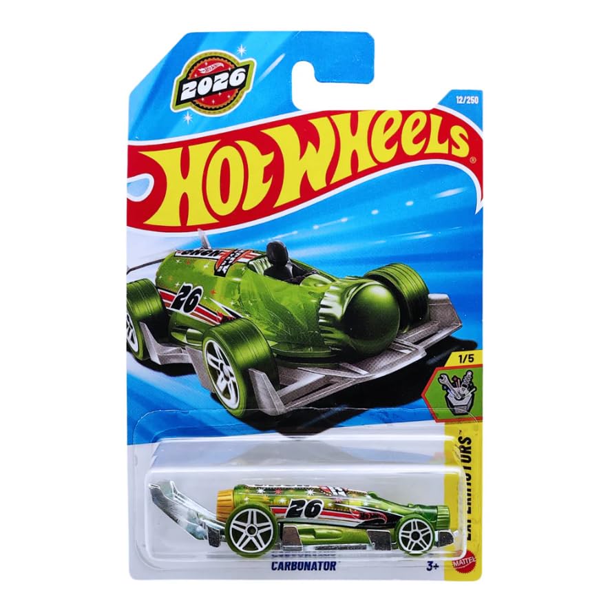 Hot Wheels Carbonator Happy New Year 2026 – Green, 1/5 Experimotors, 12/250, 1:64 Diecast