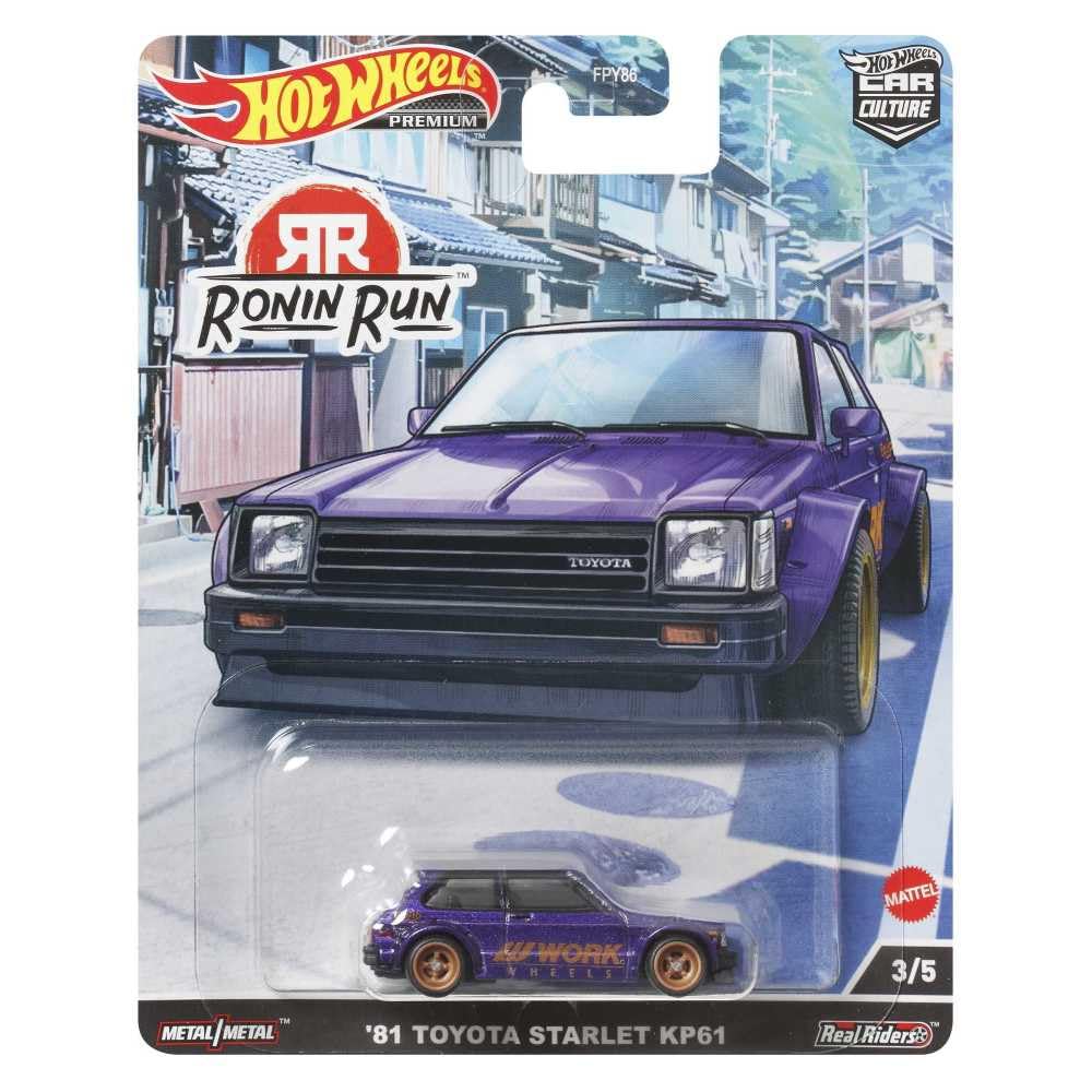Hot Wheels Car Culture Circuit Legends: Toyota Starlet KP61 1:64 – Premium Collection