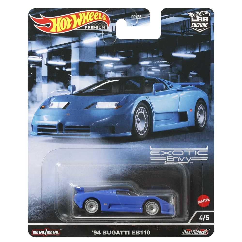 Mattel Hot Wheels Car Culture Circuit Legends HCJ89: 1994 Bugatti EB110 – Premium Die-Cast