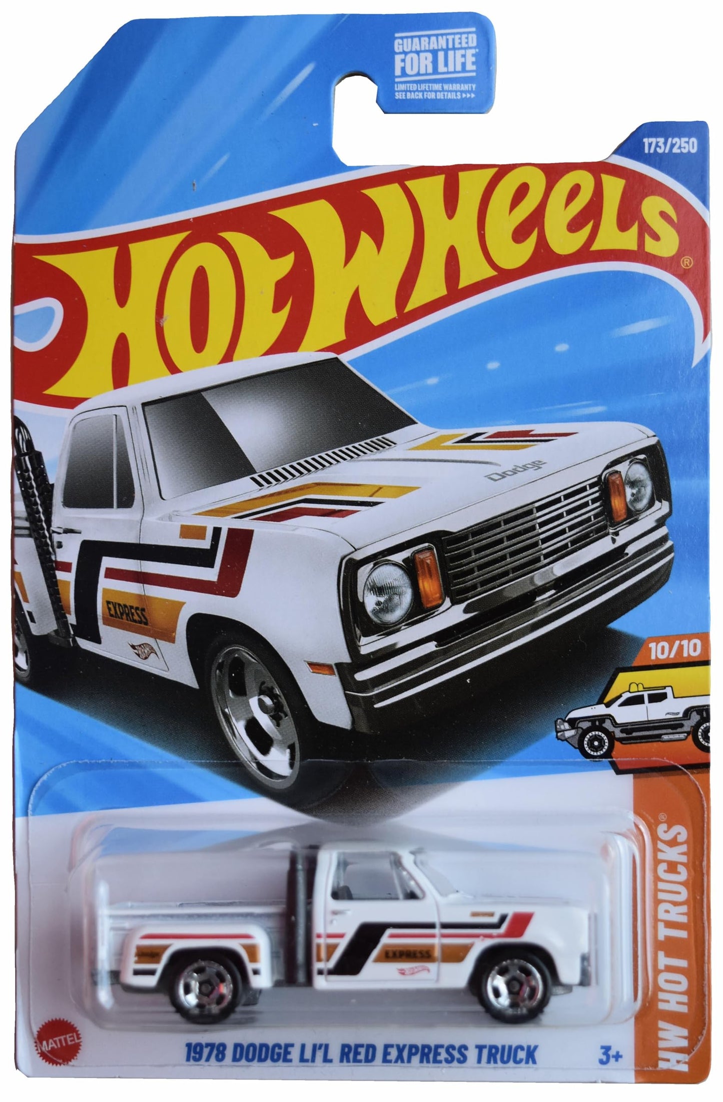 Hot Wheels 1978 Dodge Li'l Red Express Truck - 1:64 Scale HW Hot Trucks White