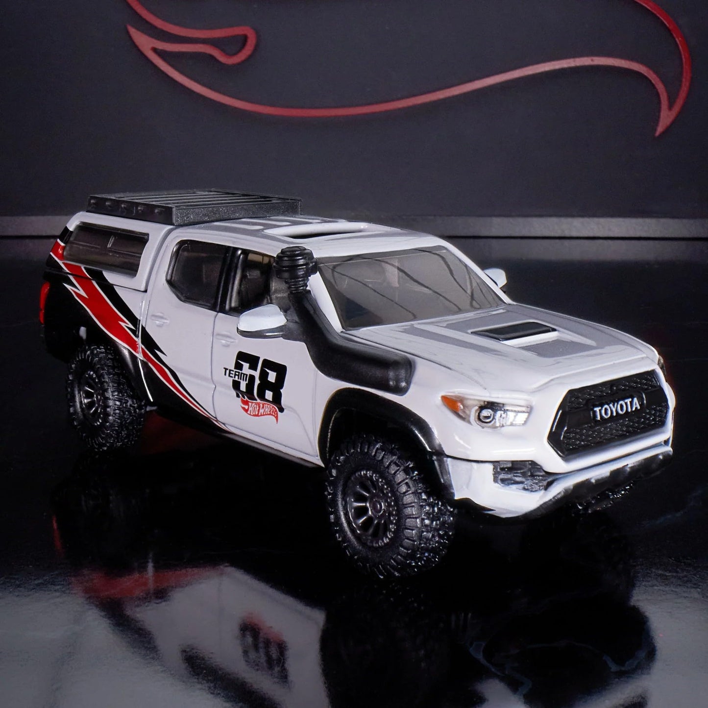 Hot Wheels Collectors Elite 64 Mod Shop '17 Toyota Tacoma – Custom Off-Road Die-Cast with 10+ Accessories