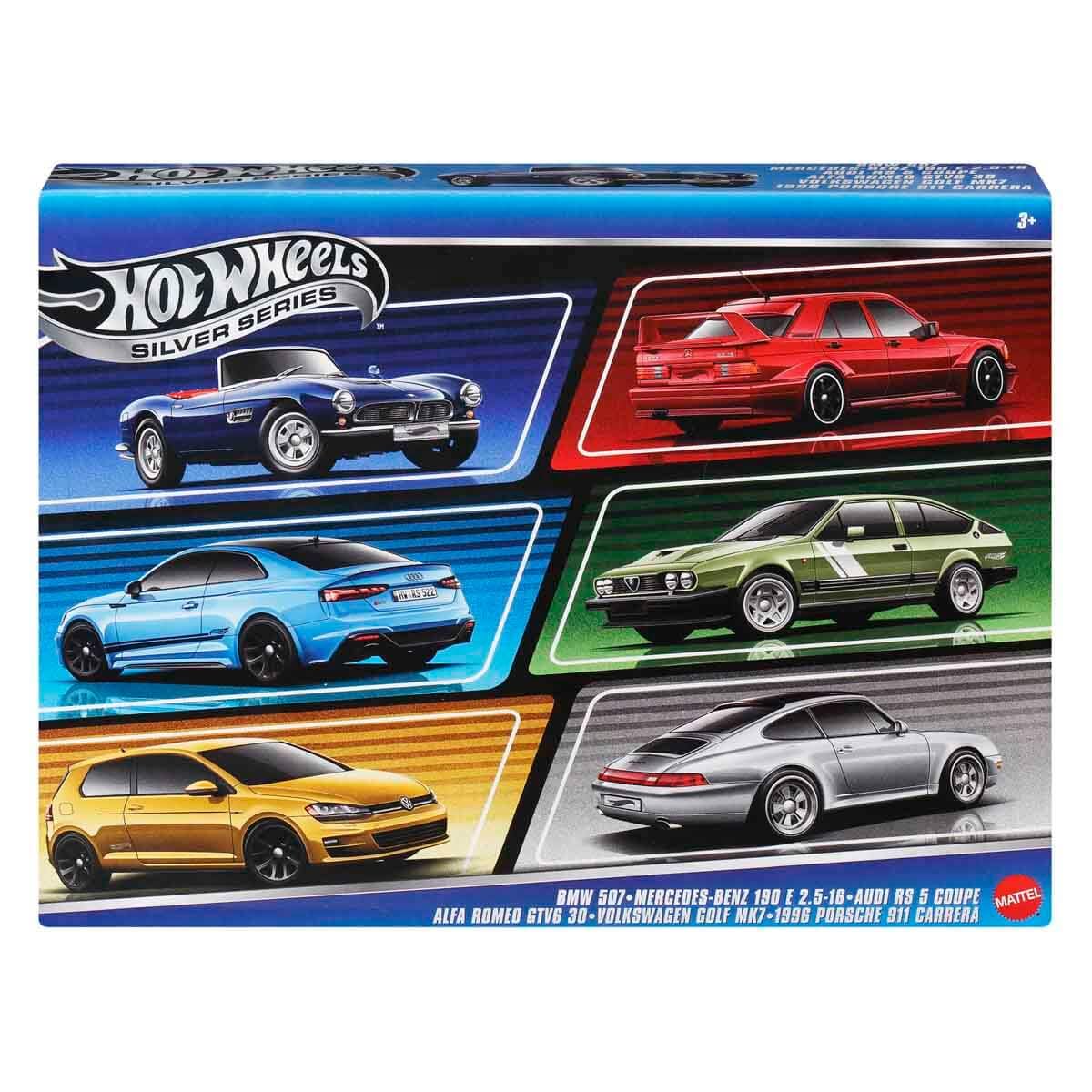 Hot Wheels Euro Style Multipack — 6x 1:64 Scale Die-Cast Cars with Elevated Deco (Styles May Vary)