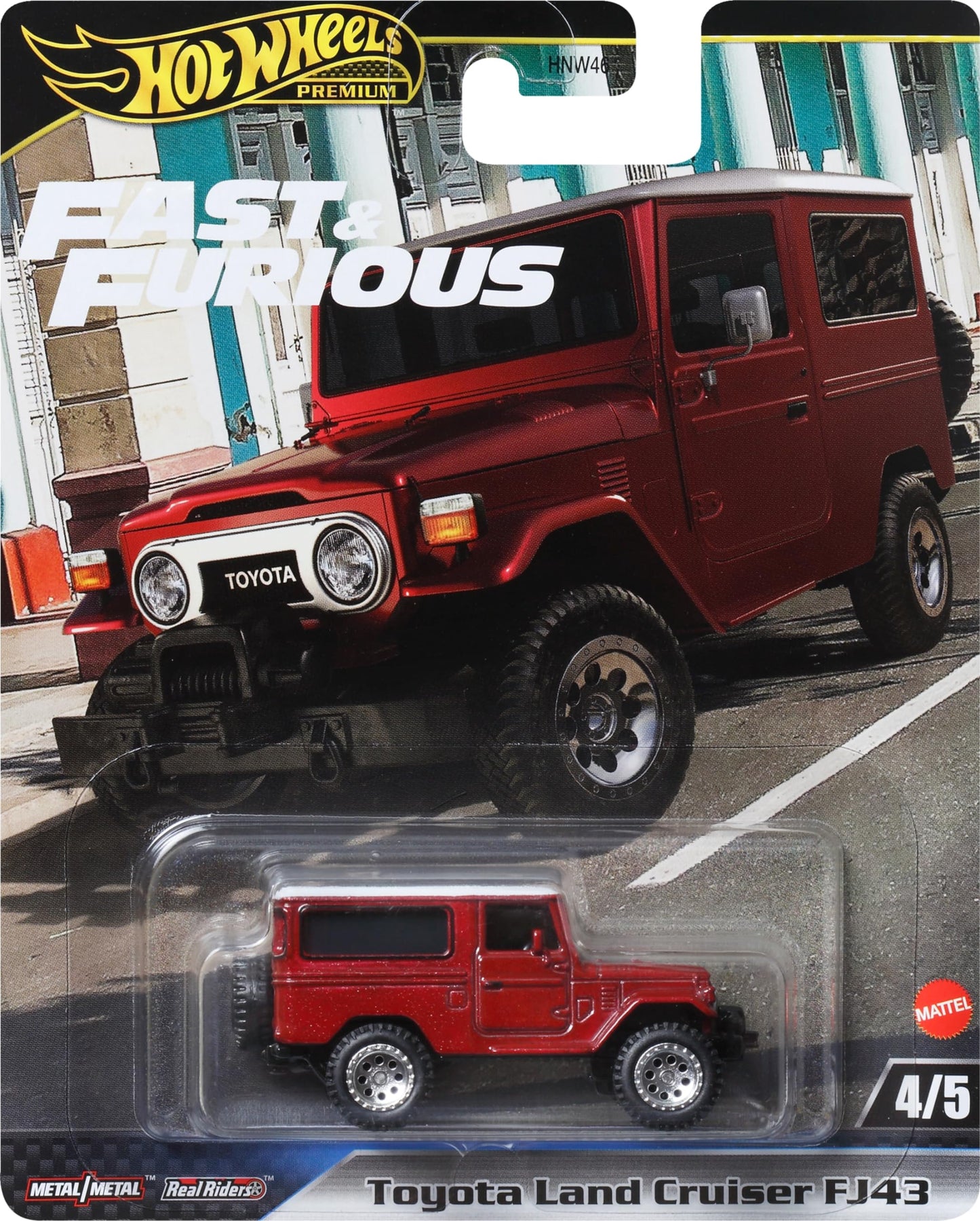 Hot Wheels Premium Fast & Furious 1:64 Die-Cast Cars – Real Riders Tires, Metal/Metal Body